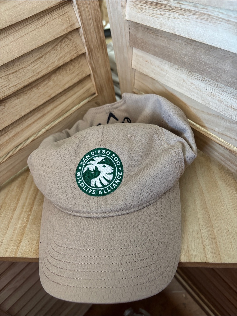 Callaway Tan Baseball Cap with Green San Diego Zoo Patch